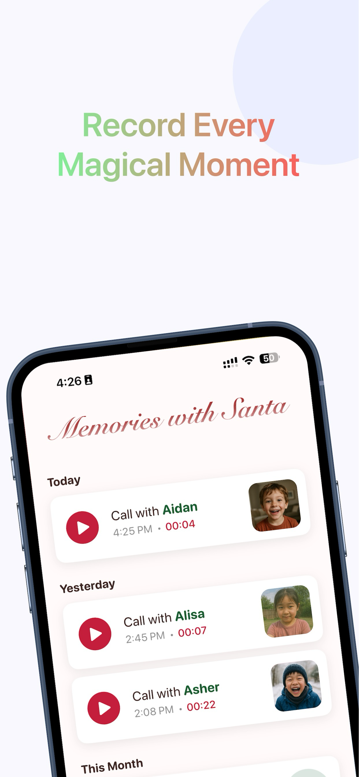 Save recording screen